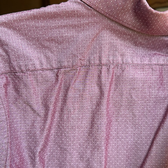 Purple Dot Pattern Express Fitted Dress Shirt - Picture 5 of 5